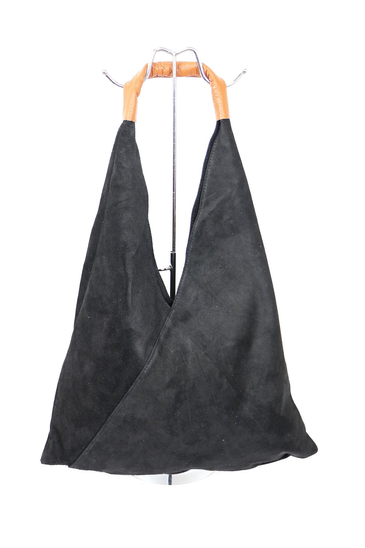 Coloured Suede Handbag - M589 - BLACK - Uneeka