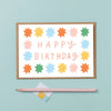 Colourful Birthday Stars Happy Birthday Card - B41 - Birthday Stars - Uneeka