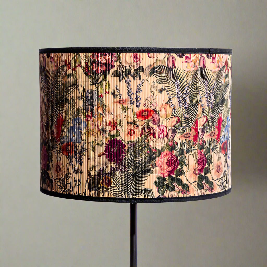 Colourful Floral Bamboo Lampshade - PSC13 - Uneeka