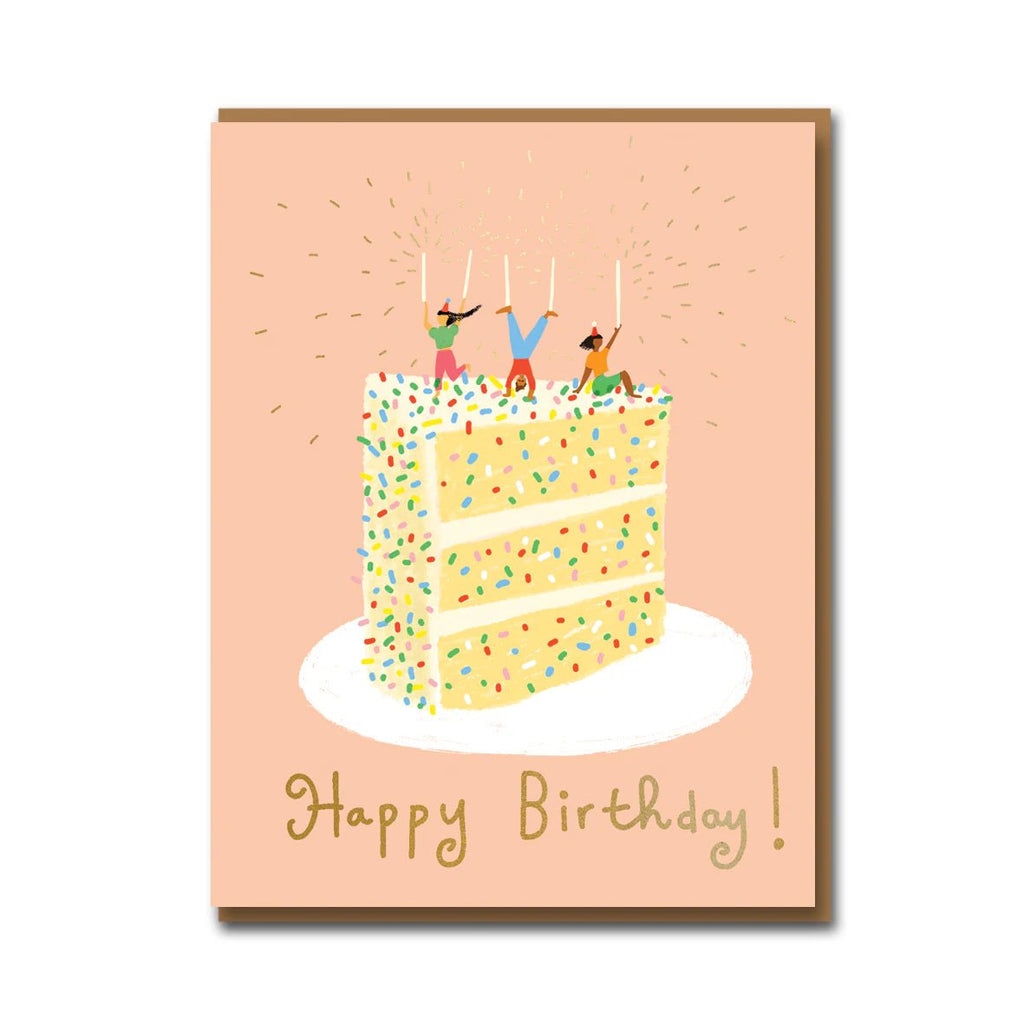 Confetti Cake Birthday Greetings Card - 1085 - Uneeka