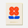 Congrats Red Flower Greetings Card - 3277 - Uneeka