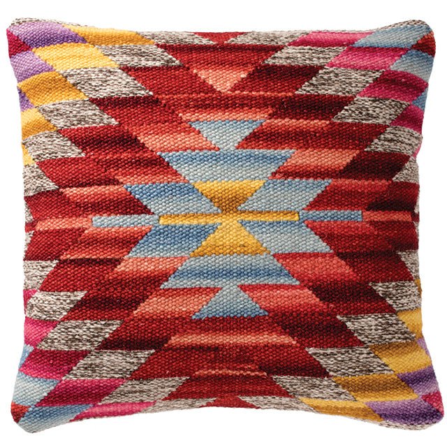 Coozu Multi Diamond Handloom Kilim Cushion - CC107 - Uneeka