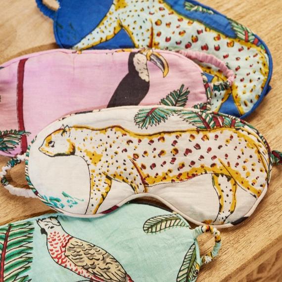 Cotton Jungle Design Eye Mask - EM1BL - Uneeka