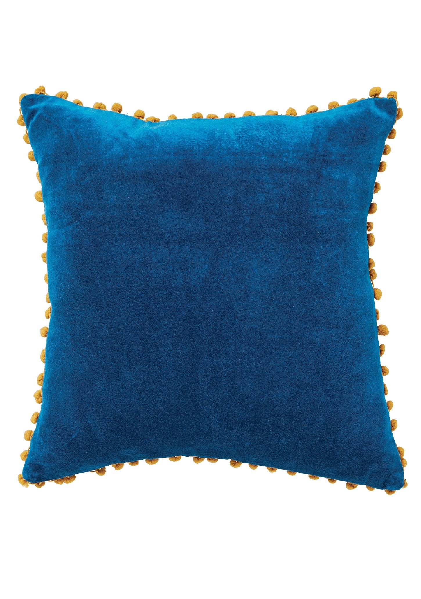 Cotton Velvet Cushion With Pom Poms - CC403 - B - Uneeka