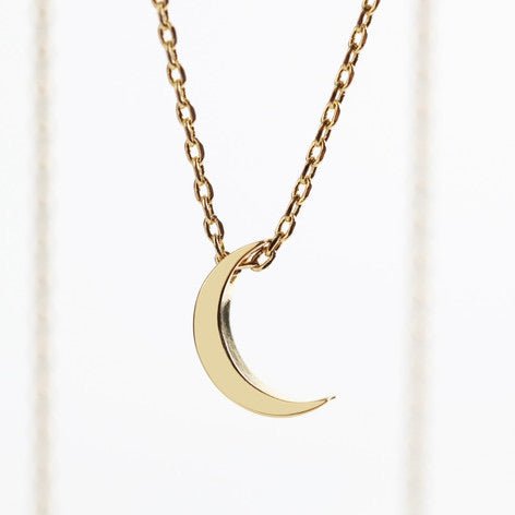 Crescent Moon Necklace - 13130 - Uneeka