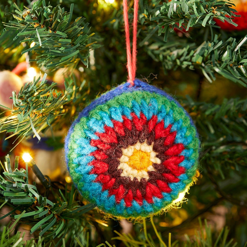 Crochet Bauble Christmas Decoration - HDEC142 - Uneeka