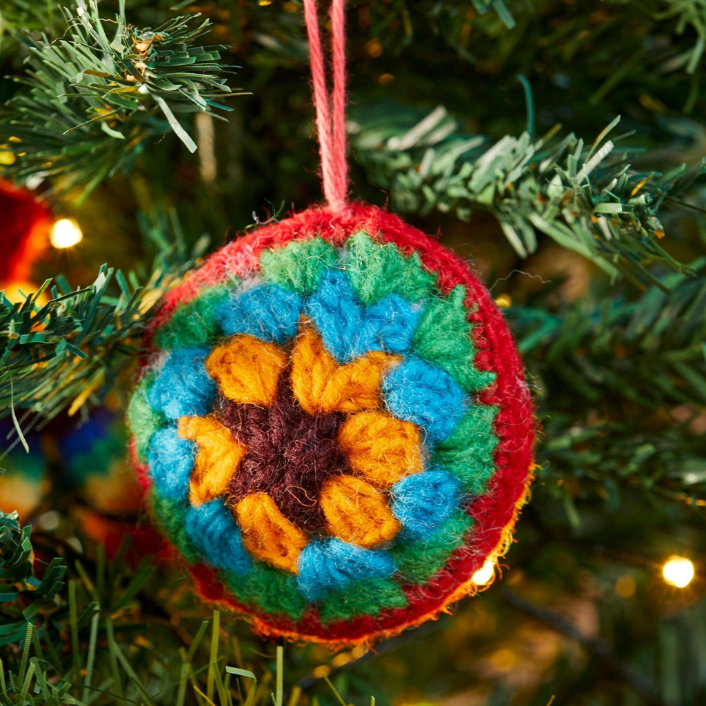 Crochet Bauble Christmas Decoration - HDEC143 - Uneeka