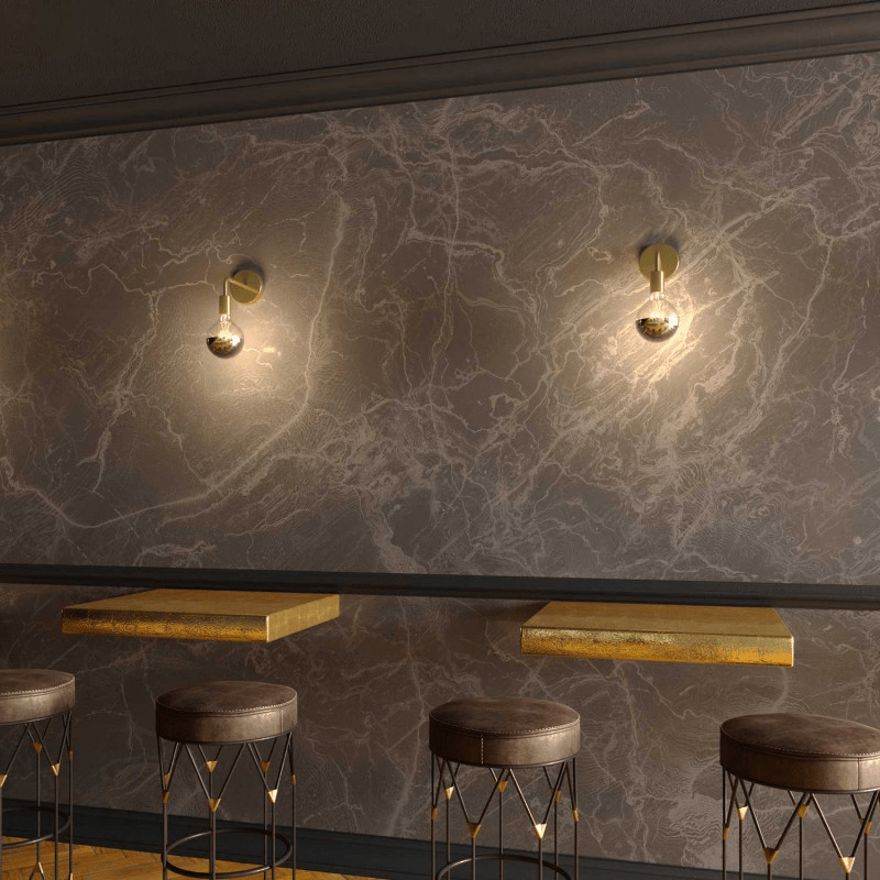 Curved Metal Wall Light - APM4BR - Uneeka