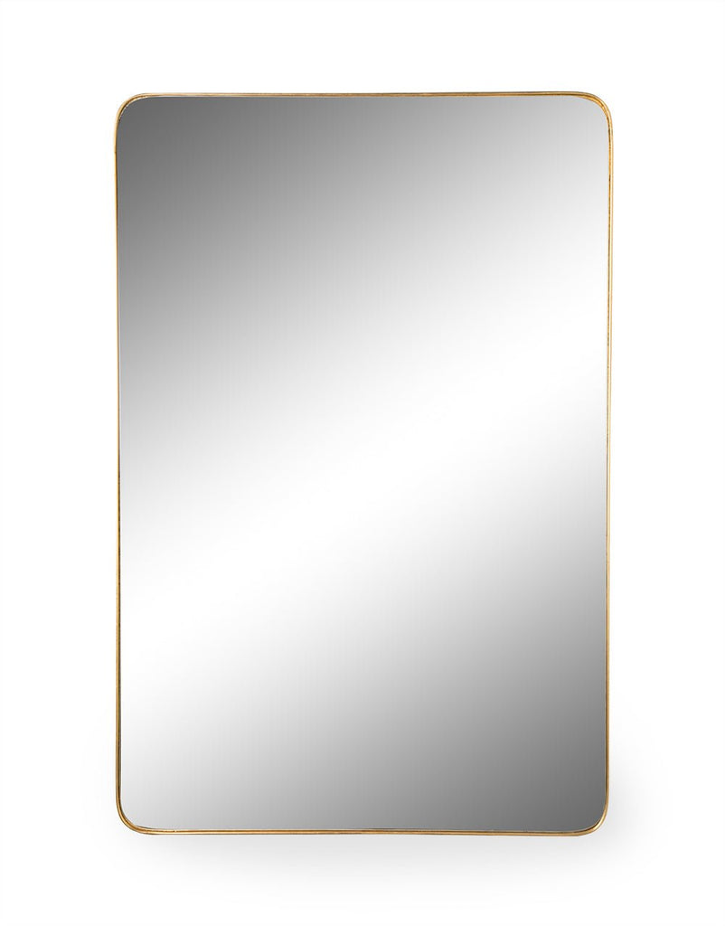 Curved Metallic Gold Framed Mirror - M388 - Uneeka