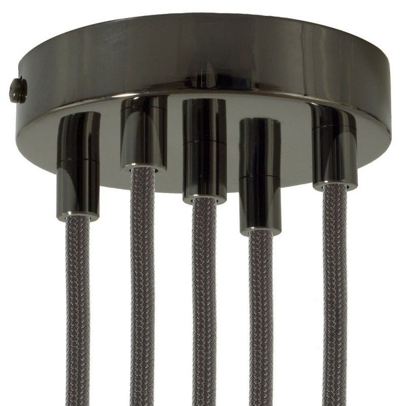 Cylindrical Metal Ceiling Rose Kit - 5 Outlets - KRM575FBRTERM - Uneeka