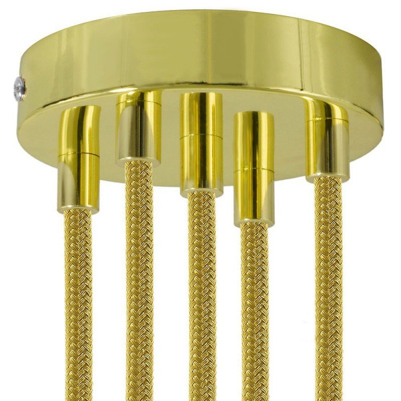 Cylindrical Metal Ceiling Rose Kit - 5 Outlets - KRM575FGOTERM - Uneeka