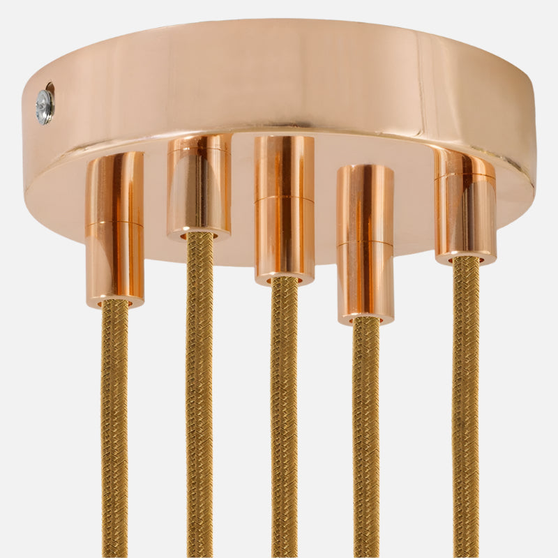 Cylindrical Metal Ceiling Rose Kit - 5 Outlets - KRM575FRATERM - Uneeka