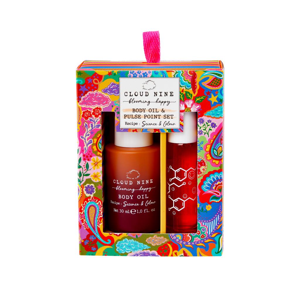 Cloud Nine Uplifting Body Oil & Pulse Point Duo in gidt set