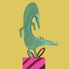 Dancing Croc With Present Snappy Birthday Card - HCWB214 - Uneeka