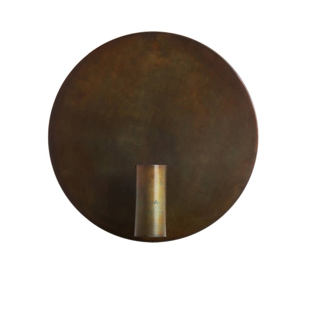 Dark Antique Gold Disc Shape Wall Light - 3114585 - Uneeka