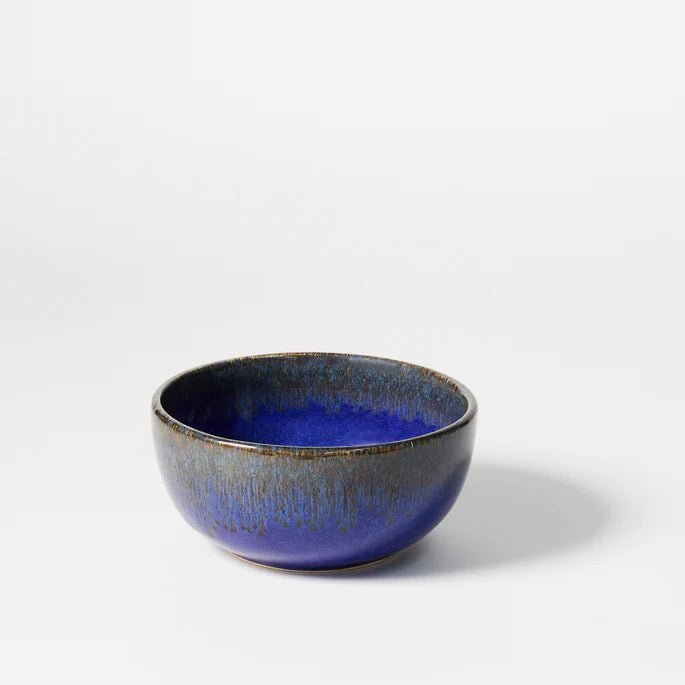 Dark Blue Glazed Stoneware Cereal Bowl - 124803 - Uneeka