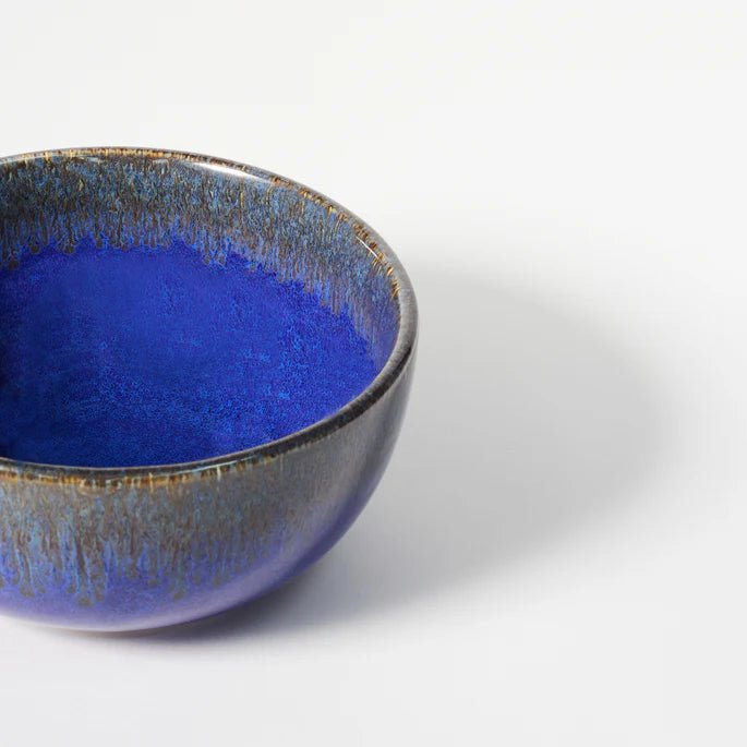 Dark Blue Glazed Stoneware Cereal Bowl - 124803 - Uneeka