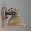 Dark Brown Wooden Wall Lamp - 3121284 - Uneeka