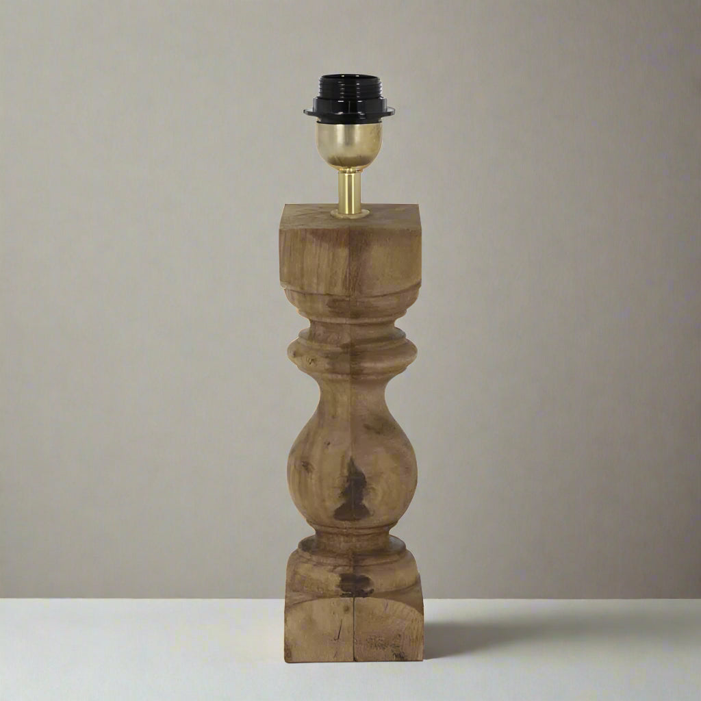 Dark Mango Wood Lamp Base - 7034983 - Uneeka