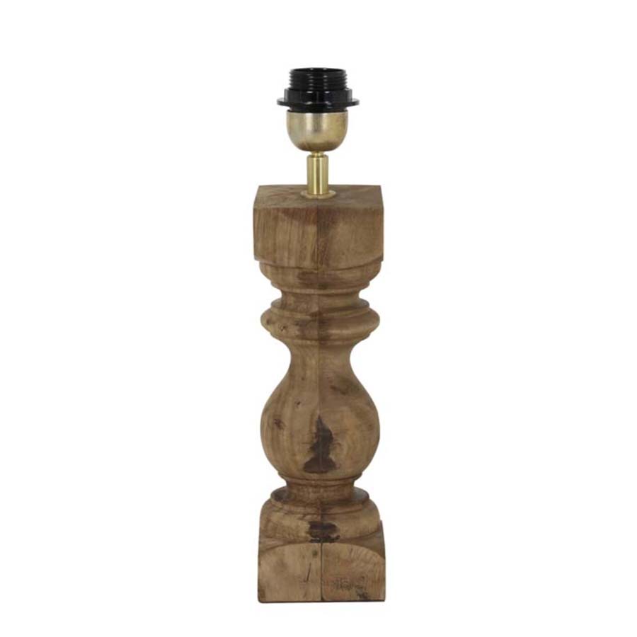 Dark Mango Wood Lamp Base - 7034983 - Uneeka