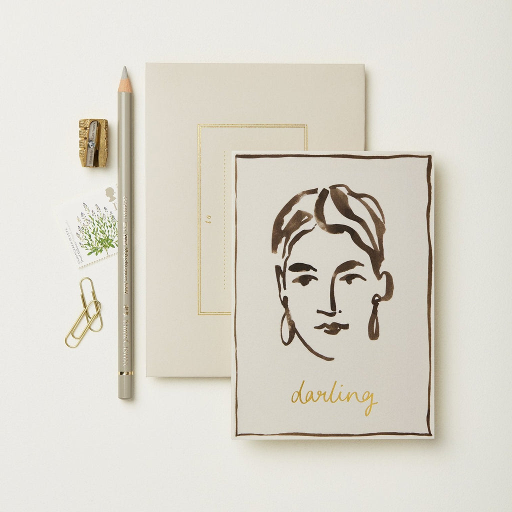 Darling Portrait Thinking Of You Greetings Card - WAN 2012 - Uneeka