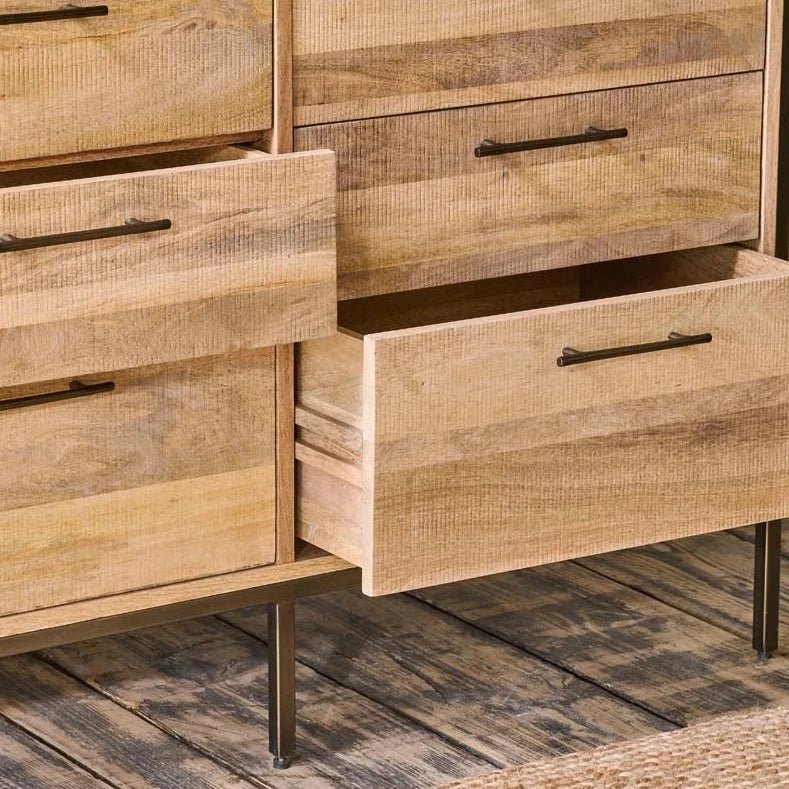 Dasai Mango Wood Natural Chest of Drawers - DC3701 - Uneeka