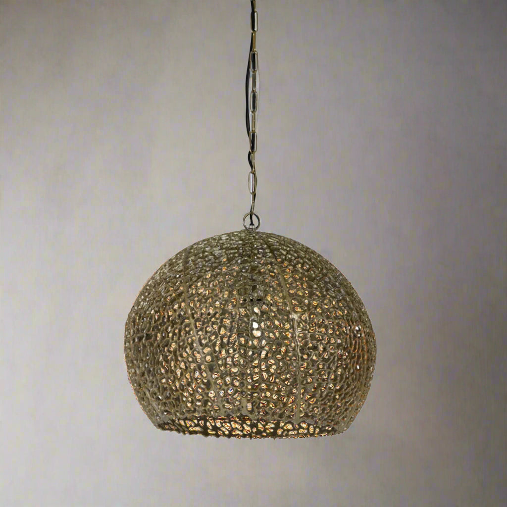 Decorative Gold Metal Hanging Lamp - 2959185 - Uneeka