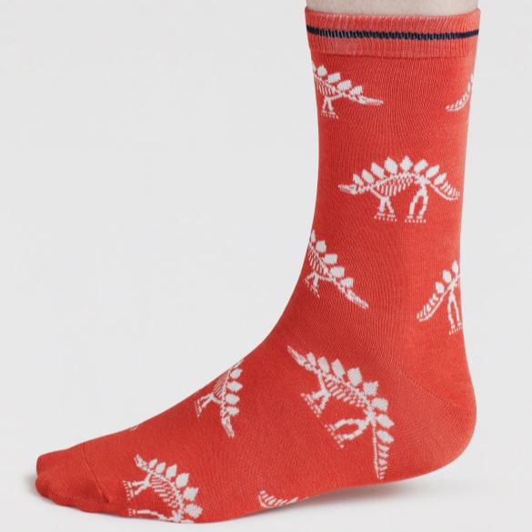 Delta Dinosaur Bamboo Socks - SPM913 - Orange - Uneeka