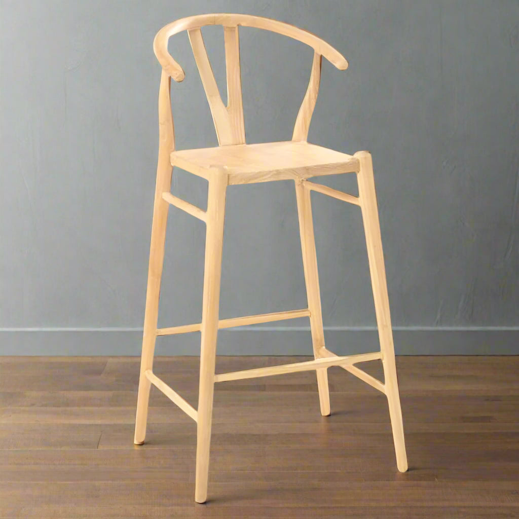 Denmark Wishbone Short Solid Bar Chair - SH12S - Uneeka