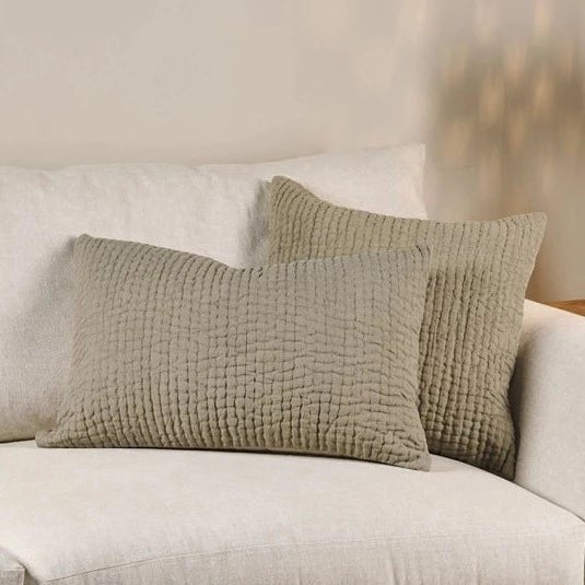 Deuli Warm Grey Linen Cushion* - DC1801 - Uneeka