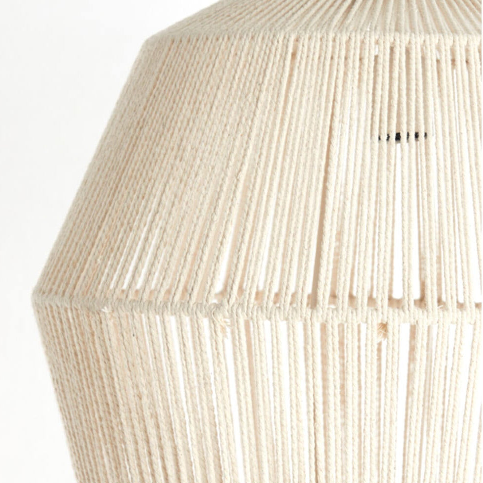 White Nylon String Basket Pendant - Uneeka - DEYA