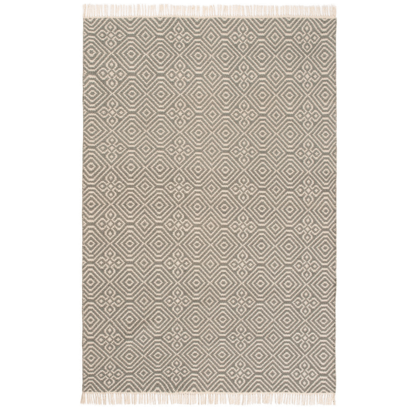 Diamond Pattern Kilim Rug - R21146GY - Uneeka