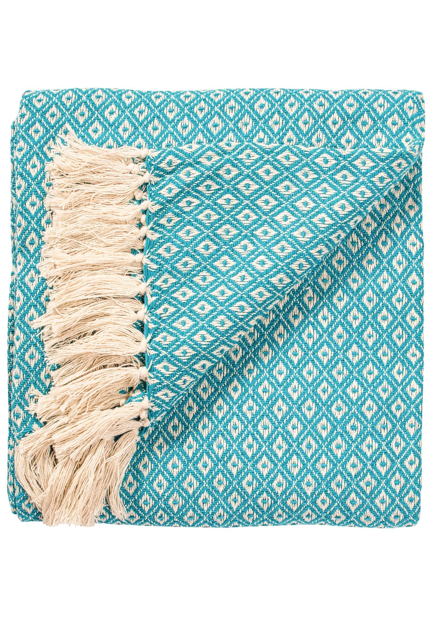Diamond Weave Cotton Handloom Throw - TH136TQ - Uneeka