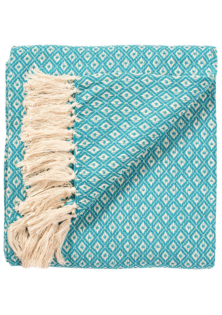 Diamond Weave Cotton Handloom Throw - TH136TQ - Uneeka