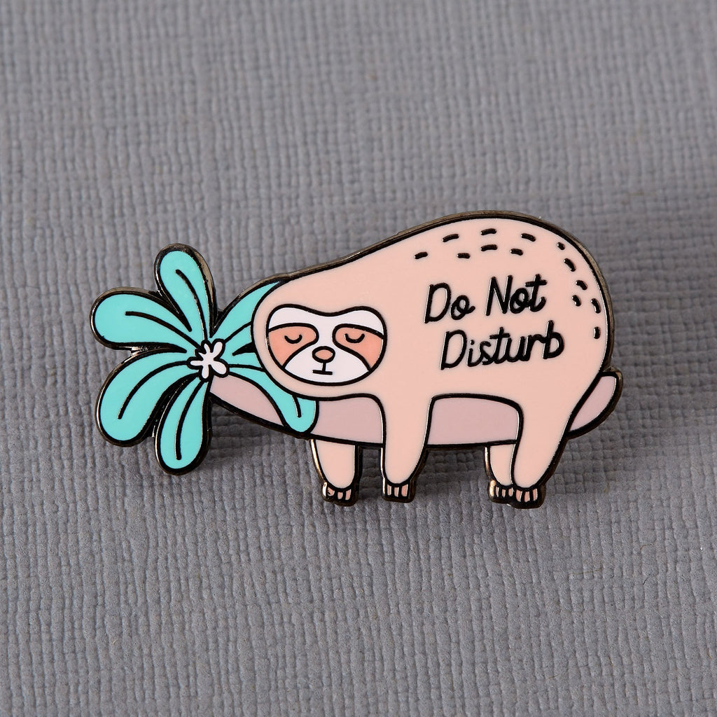 Do Not Disturb Sloth Enamel Pin - EP534 - Uneeka