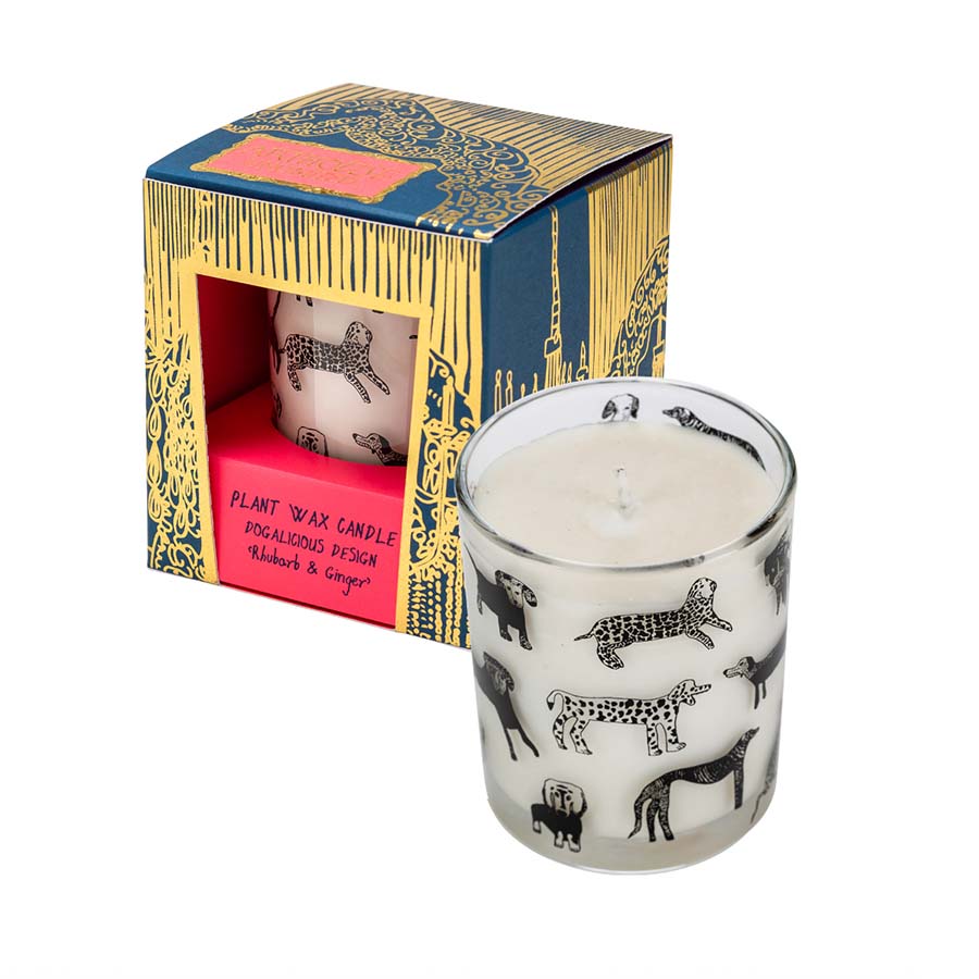 Dogalicious Plant Wax Candle - Rhubarb & Ginger - CAND014 - Uneeka