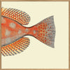 Dotted Orange Fish Tail Framed Print - OFP 30x30 5611 - Uneeka