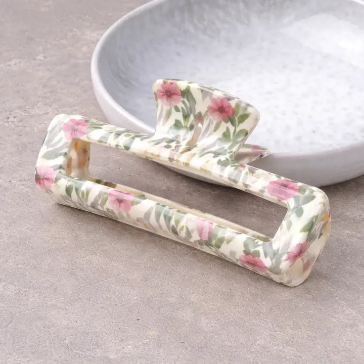 English Garden Flower Hair Claw Clip - CLW031 - Uneeka
