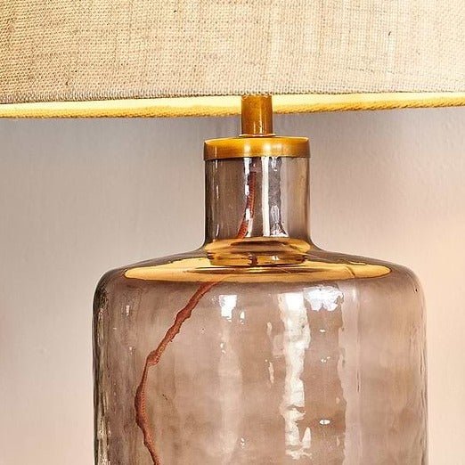 Edina Smoke Brown Recycled Glass Table Lamp Base - EL0701 - Uneeka