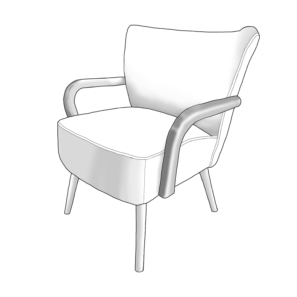 Eliza Upholstered Fabric Occasional Chair - Made To Order - J Brown Chamonix - 293 Linen - ELIZA - Uneeka