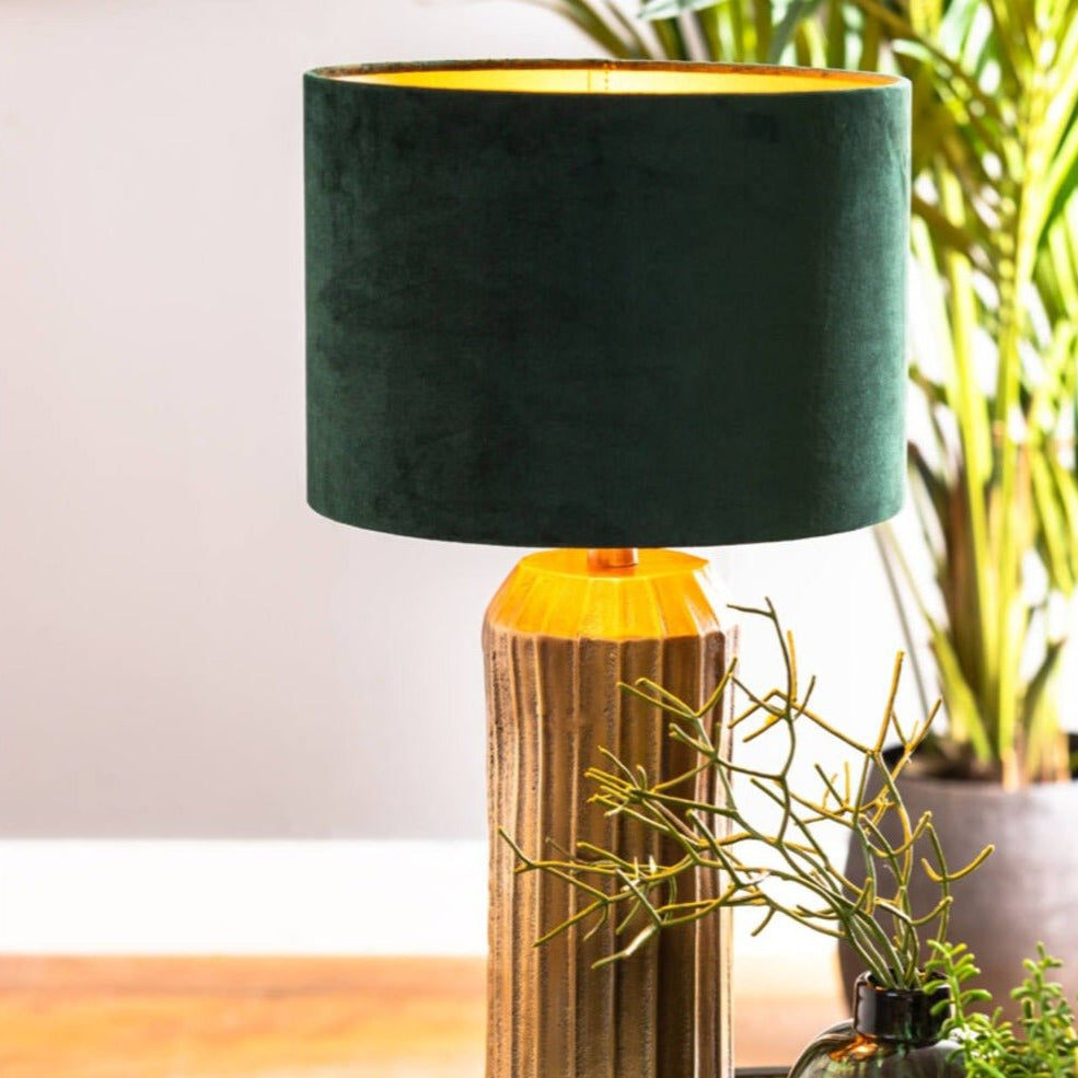 Emerald Green Velvet Lampshade - 2230051 - Uneeka