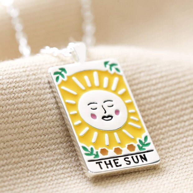 Enamel 'Sun' Tarot Necklace - 60166 - Uneeka