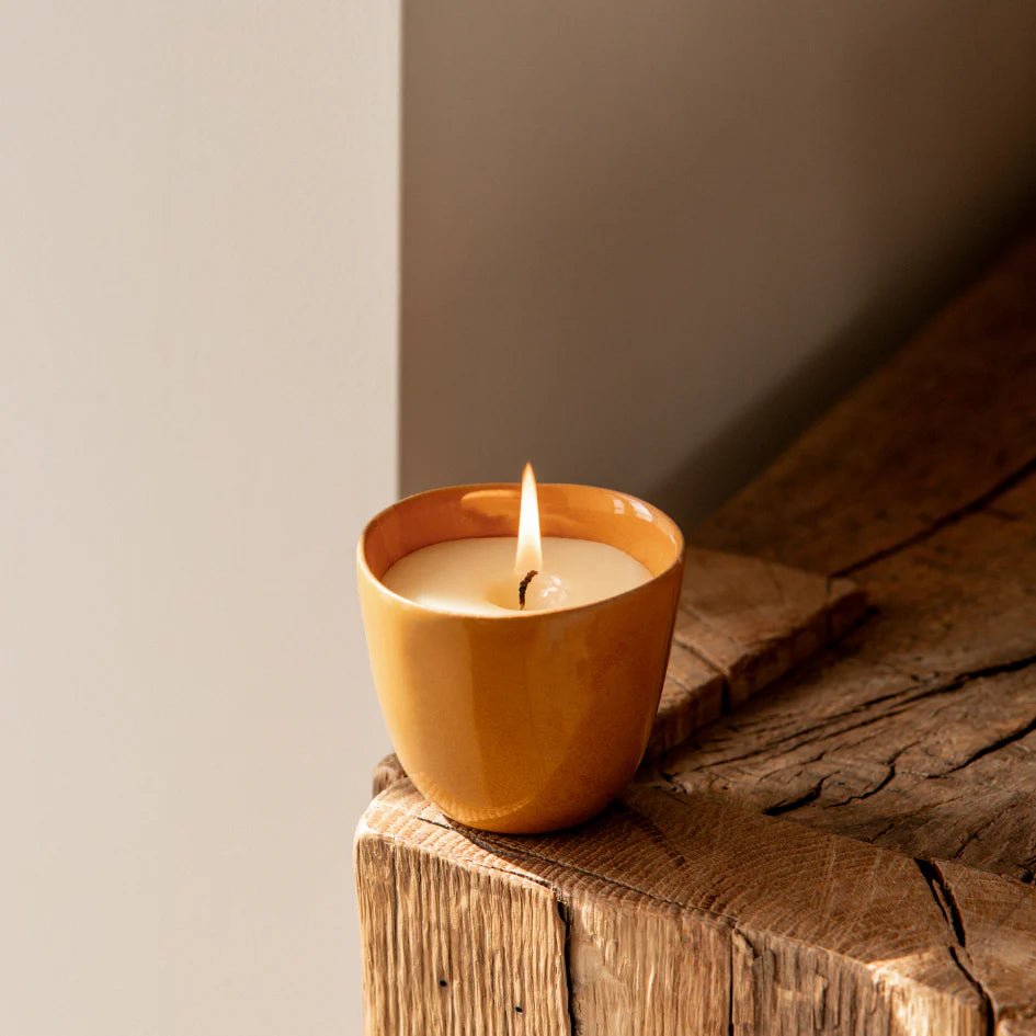 St Eval Enchantment Ceramic Pot Candle Orange & Cinnamon - F01373 - Uneeka