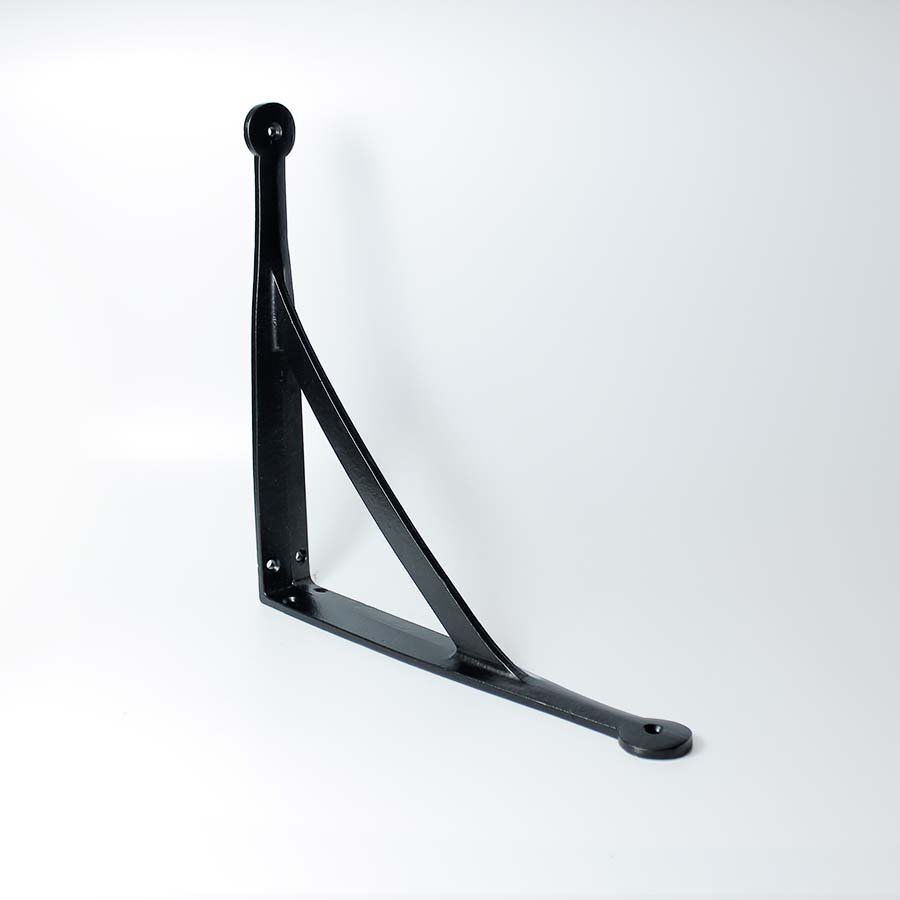 Epoxy Black Penny End Shelf Bracket - 70.072.SEB.250 - Uneeka