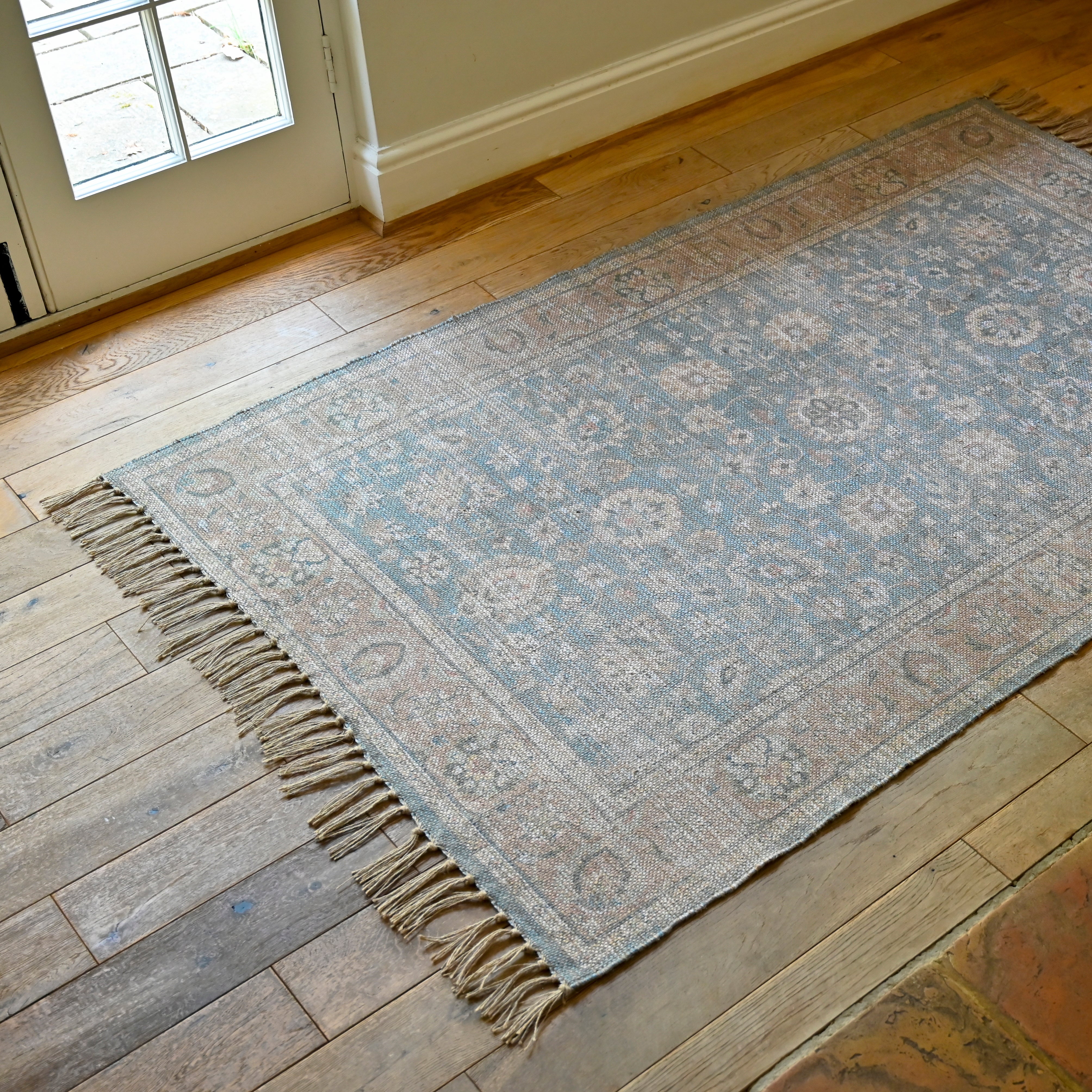 Extra Large Border Print Jute Rug - LILRUGXL - Uneeka