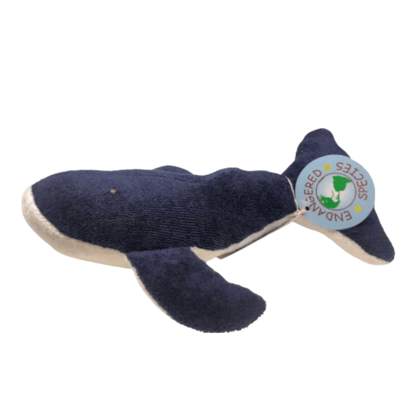 Fair Trade Organic Cotton Navy & White Whale Baby Toy - BYUTN2217 - Uneeka