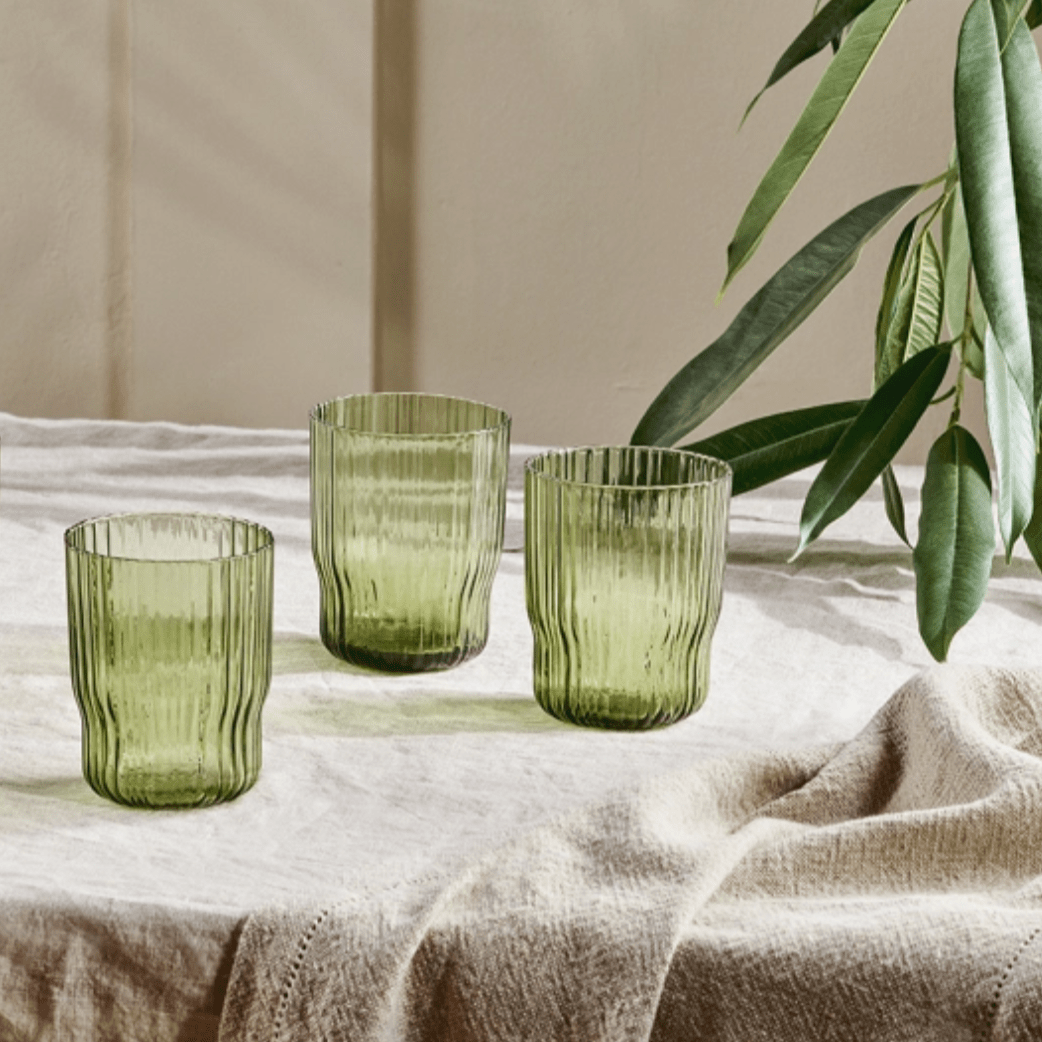 Fali Olive Tumbler Glass - FT1401 - Uneeka