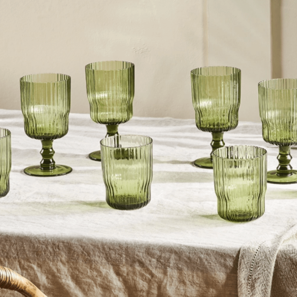 Fali Olive Wine Glass - FW0701 - Uneeka