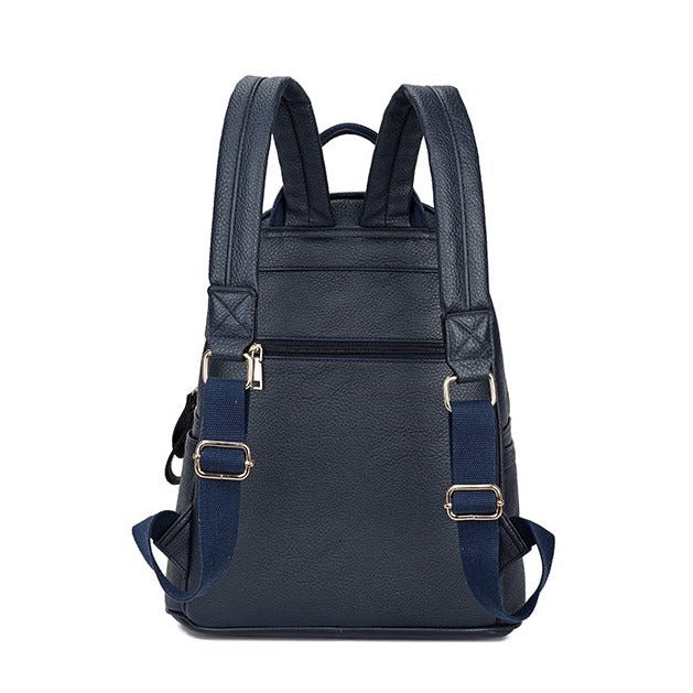 Faux leather small backpack on sale