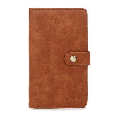 Faux Leather Clutch Bag/Purse - S805 - BROWN - Uneeka